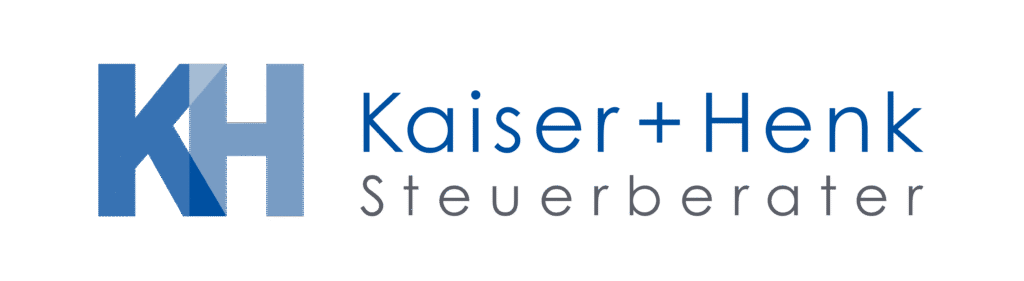 Steuerberater Kaiser & Henk – Firmenlogo in Blau und Grau